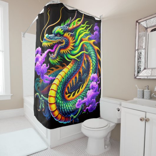 Drachenkunst Duschvorhang (Beispiel)