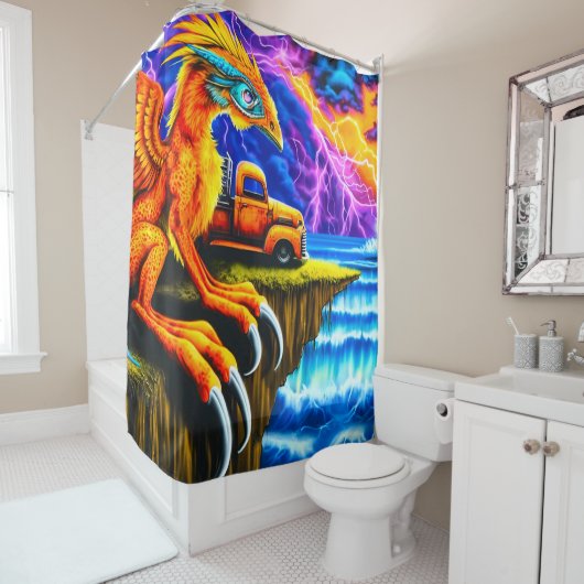 Drachenkunst Duschvorhang (Beispiel)