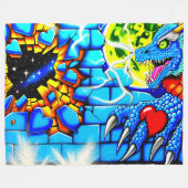 Drachenkunst Fleecedecke (Vorderseite (Horizontal))