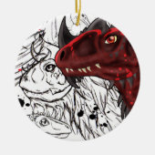 Drachenkunst Keramikornament (Vorne)