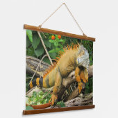 Drachenledereidechse Wandteppich Mit Holzrahmen (Gewinkelt)