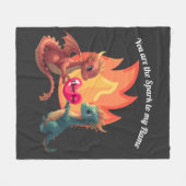 Drachenliebe-Fleece-Decke Fleecedecke (Vorderseite (Horizontal))