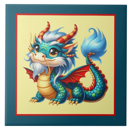 Drachenliebhaber der coolen China Fliese (Vorderseite)