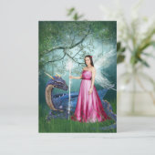 Drachenmagie Dankeskarte (Stehend Vorderseite)