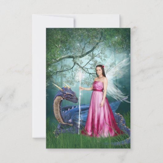 Drachenmagie Dankeskarte (Vorderseite)