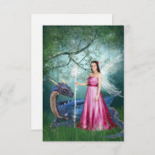 Drachenmagie Dankeskarte (Vorne/Hinten)