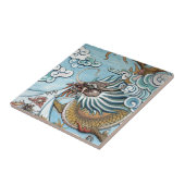 Drachenmauer im buddhistischen Tempel in China Fliese (Seite)