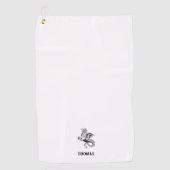 Drachenmonster-Idiot Vintager Power Golfhandtuch (Vorderseite)