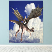 Drachenmusik in den Wolken Leinwanddruck (Insitu (Holzboden))