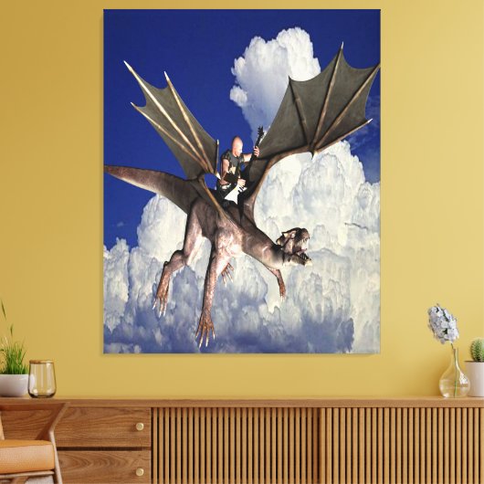 Drachenmusik in den Wolken Leinwanddruck (Insitu (Wohnzimmer))