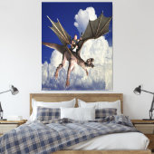 Drachenmusik in den Wolken Leinwanddruck (Insitu (Schlafzimmer))