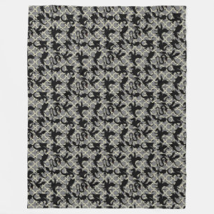 Drachenmuster 01.wx4x4.blue Gray BG Fleecedecke