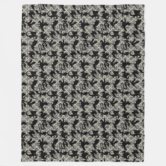 Drachenmuster 01.wx4x4.blue Gray BG Fleecedecke (Vorderseite)