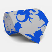 Drachenmuster 02 blue.bwx4 grau BG Krawatte (Gerollt)