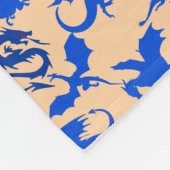 Drachenmuster 02 blue.bwx4 Lorange BG Fleecedecke (Ecke)