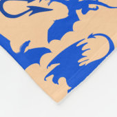 Drachenmuster 02 blue.bwx4 Lorange BG Fleecedecke (Ecke)