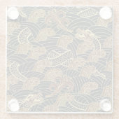 Drachenmuster Glasuntersetzer (Rückseite)