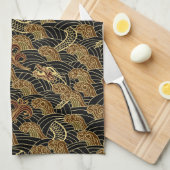 Drachenmuster Küchentuch (Viertel Falte)