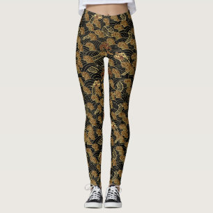 Drachenmuster Leggings