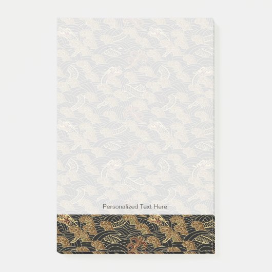 Drachenmuster Post-it Klebezettel (Vorderseite)