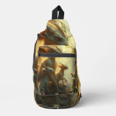 „Drachenmutter im goldenen Wald“ Crossbody Bag (Vorderseite)
