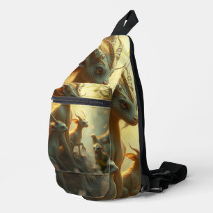 „Drachenmutter im goldenen Wald“ Crossbody Bag