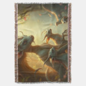 „Drachenmutter im goldenen Wald“ Decke (Vorderseite Vertikal)