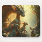 „Drachenmutter im goldenen Wald“ Mousepad (Vorne)