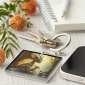 „Drachenmutter im goldenen Wald“ Schlüsselanhänger (Vorderseite rechts)