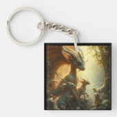 „Drachenmutter im goldenen Wald“ Schlüsselanhänger (Vorderseite)