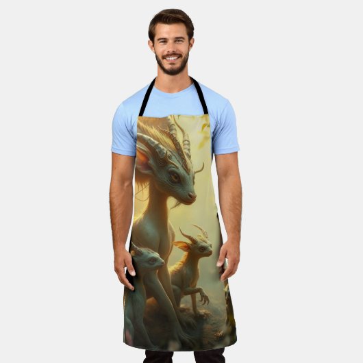 „Drachenmutter im goldenen Wald“ Schürze (Getragen)