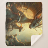 „Drachenmutter im goldenen Wald“ Sherpadecke (Vorderseite)