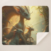 „Drachenmutter im goldenen Wald“ Sherpadecke (Vorderseite (Horizontal))