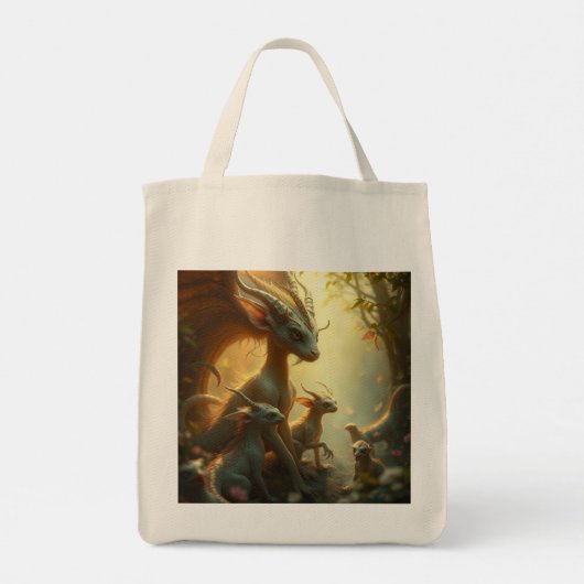 „Drachenmutter im goldenen Wald“ Tragetasche (Rückseite)