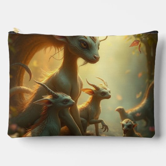 „Drachenmutter im goldenen Wald“ Zubehörtasche (Vorderseite)