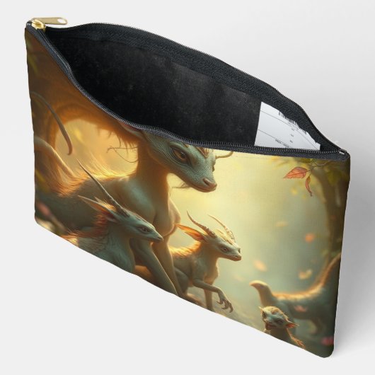 „Drachenmutter im goldenen Wald“ Zubehörtasche (Offen)