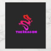 Drachenoval Weinetikett (Einzelnes Label)