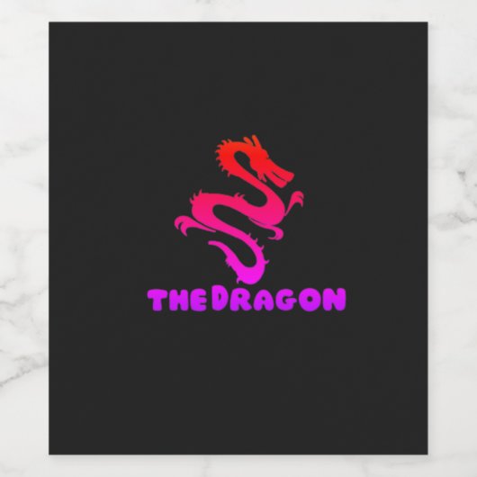 Drachenoval Weinetikett (Einzelnes Label)