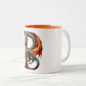 Drachenpaneel: Niedlicher Drachencup - Typ P Zweifarbige Tasse (VorderseiteRechts)