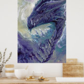 Drachenportrait: Lila Poster (Küche)