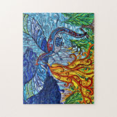 Drachenpuzzle aus Hartglas Puzzle (Vertikal)