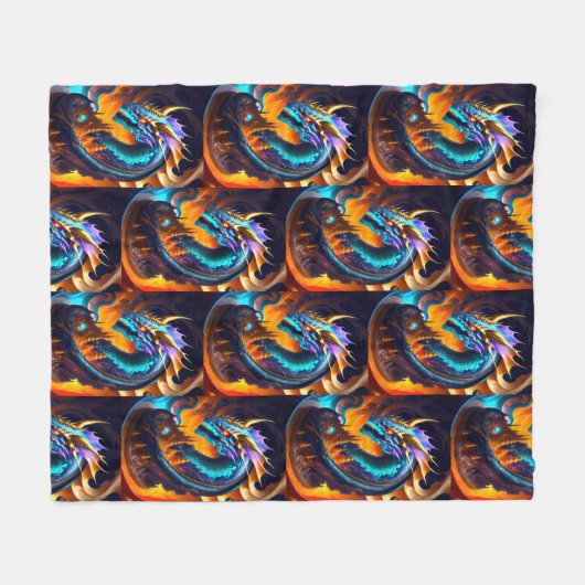 Drachenrealm 2 fleecedecke (Vorderseite (Horizontal))