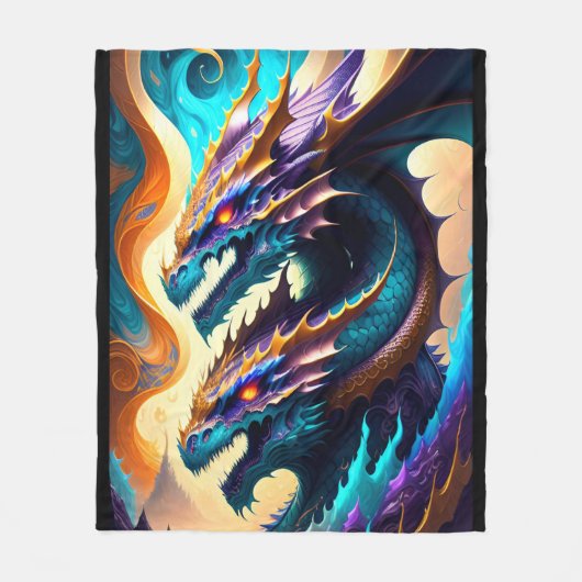 Drachenreich 3 fleecedecke (Vorderseite)
