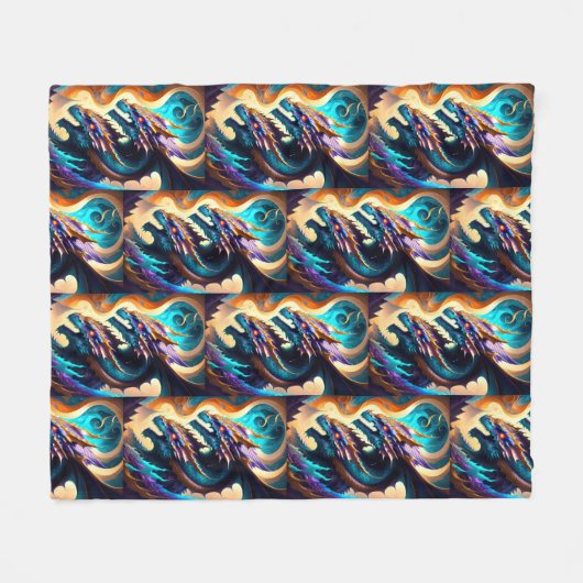 Drachenreich 3 fleecedecke (Vorderseite (Horizontal))