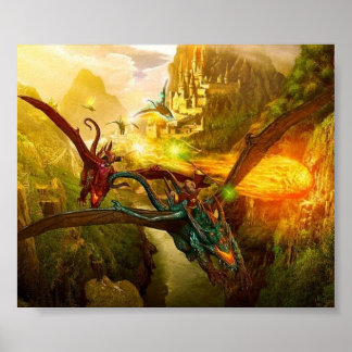 Drachenreiter-by-andreas-adamek Poster