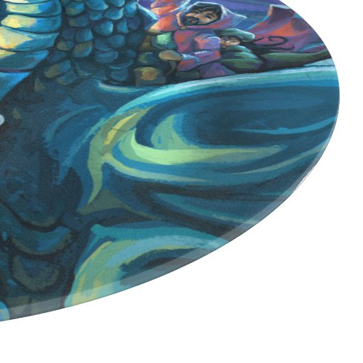 Drachenreiter und Zauberer Schneidebrett (Ecke)