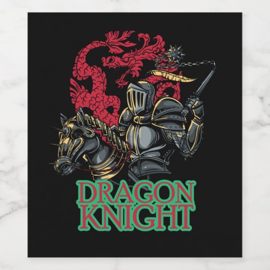 Drachenritter Weinetikett (Einzelnes Label)