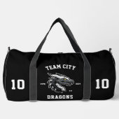 Drachens "Anpassbares" Sportteam Duffle Bag (Vorderseite)