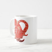 Drachens Valentinstag Kaffeetasse (Vorderseite Links)