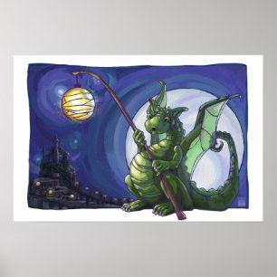 Drachenschauuhr Kunst Poster